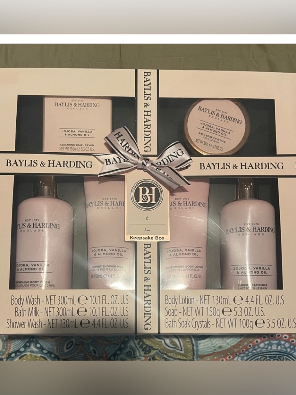 Pink Jojoba, Vanilla & Almond Oil Bath & Body Gift Set